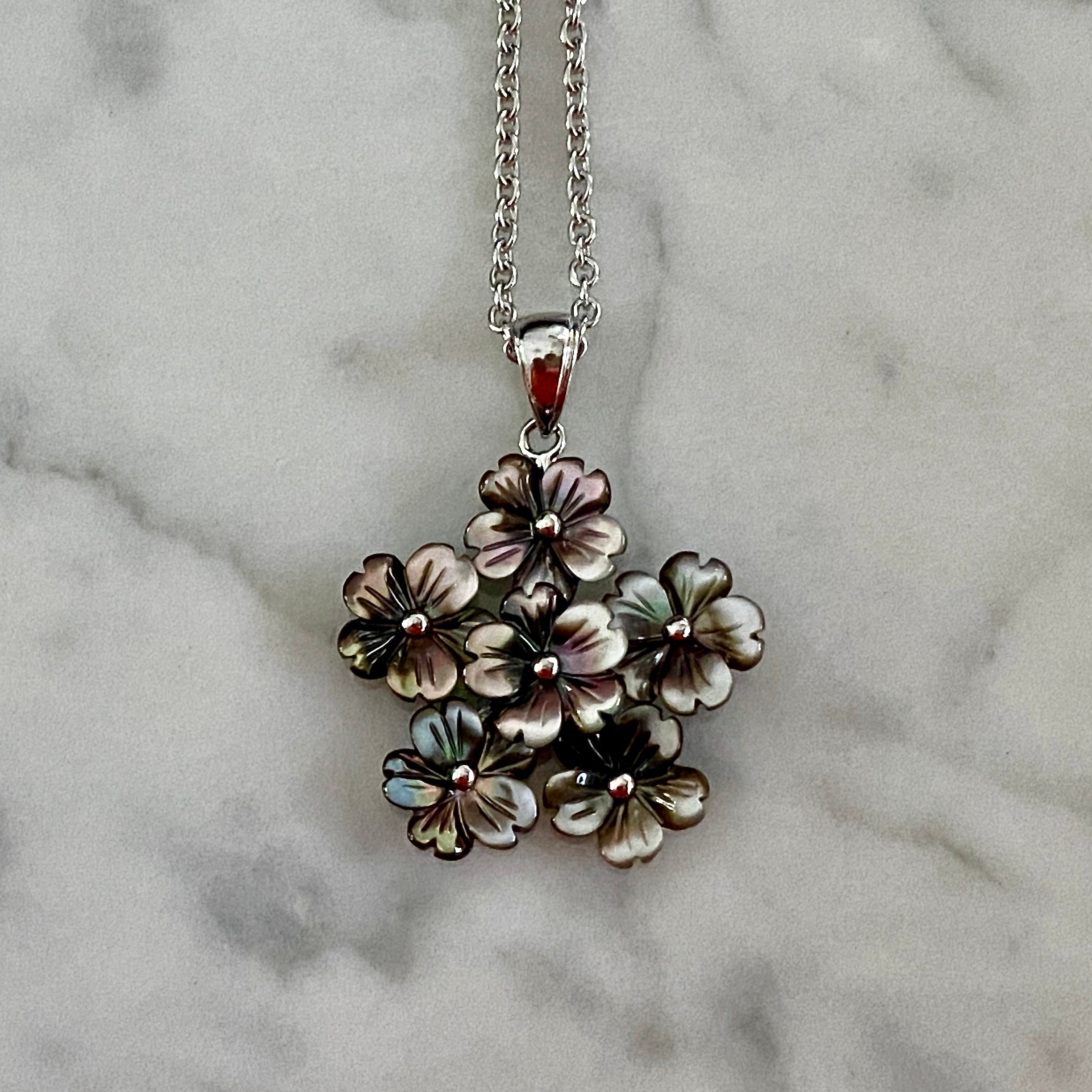 Cherry Blossom Necklace, Flower Pendant